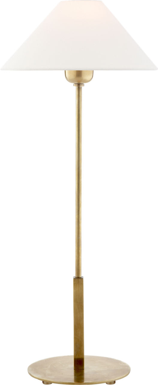 Hackney Table Lamp | Hand-Rubbed Antique Brass | Linen Shade