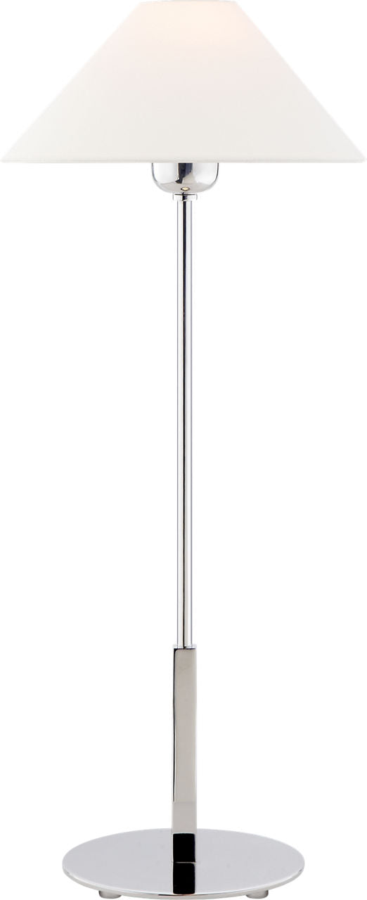 Hackney Table Lamp | Polished Nickel | Linen Shade