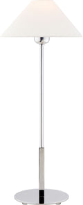 Hackney Table Lamp | Polished Nickel | Linen Shade