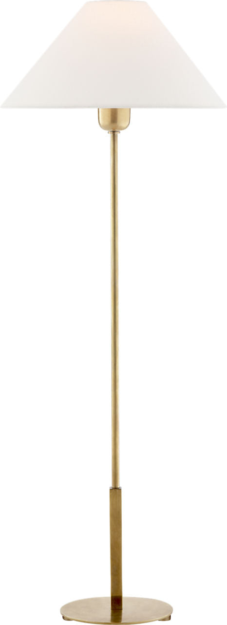 Hackney Buffet Lamp | Hand-Rubbed Antique Brass | Linen Shade