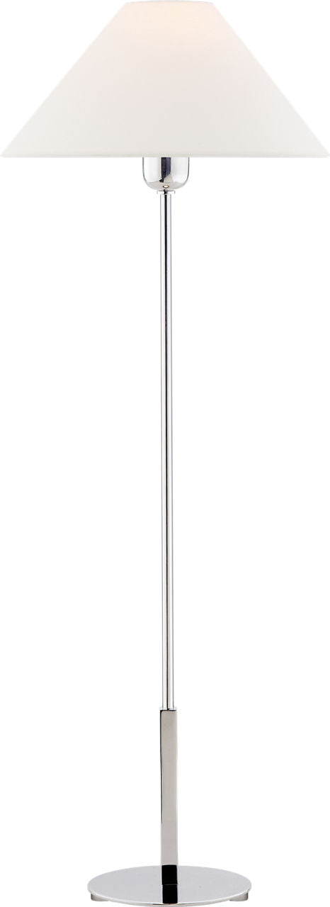 Hackney Buffet Lamp | Polished Nickel | Linen Shade