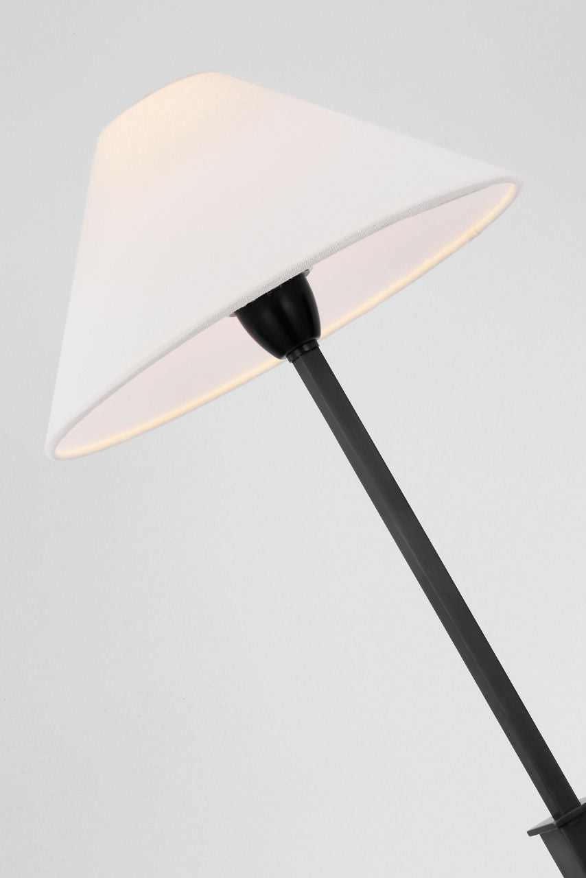 Asher Table Lamp | Bronze and Crystal | Linen Shade