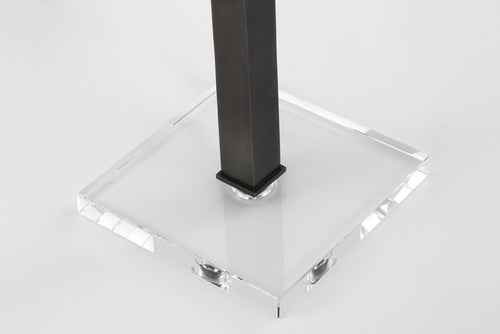 Asher Table Lamp | Bronze and Crystal | Linen Shade
