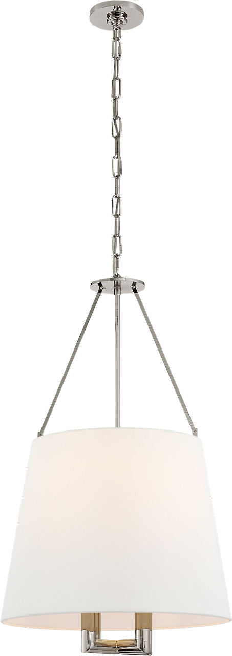 Dalston Hanging Shade | Polished Nickel | Linen Shade
