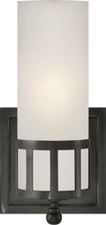 Openwork Single Sconce | Bronze | Frosted Glass