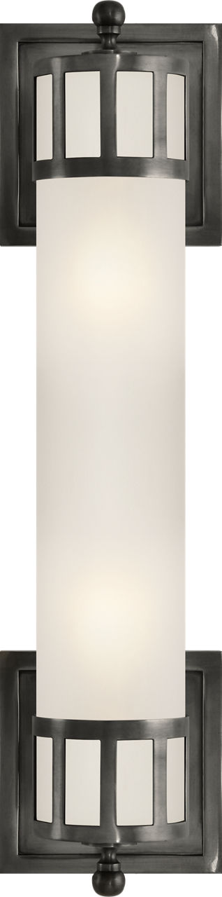 Openwork Medium Sconce | Bronze | Frosted Glass
