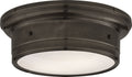 Siena Small Flush Mount | Bronze | White Glass