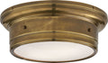 Siena Small Flush Mount | Hand-Rubbed Antique Brass | White Glass