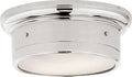 Siena Small Flush Mount | Polished Nickel | White Glass