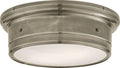 Siena Large Flush Mount | Antique Nickel | White Glass