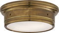 Siena Large Flush Mount | Hand-Rubbed Antique Brass | White Glass