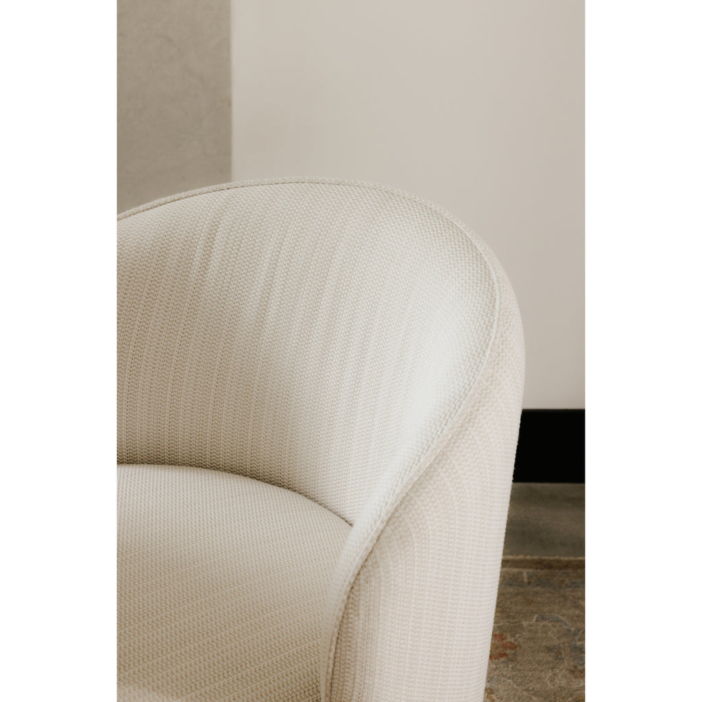 Sylvie Outdoor Swivel Dining Chair Cream