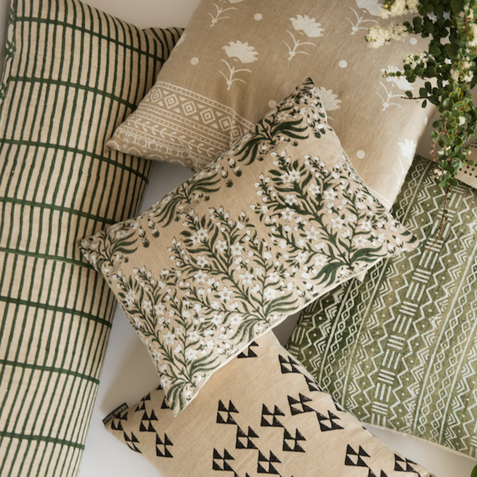 Fleur Olive Pillow