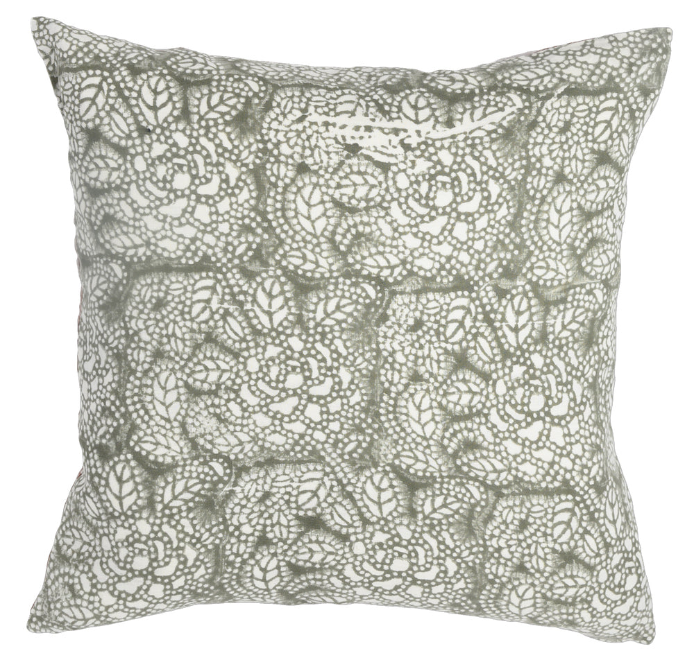 Sicily Olive on White Pillow