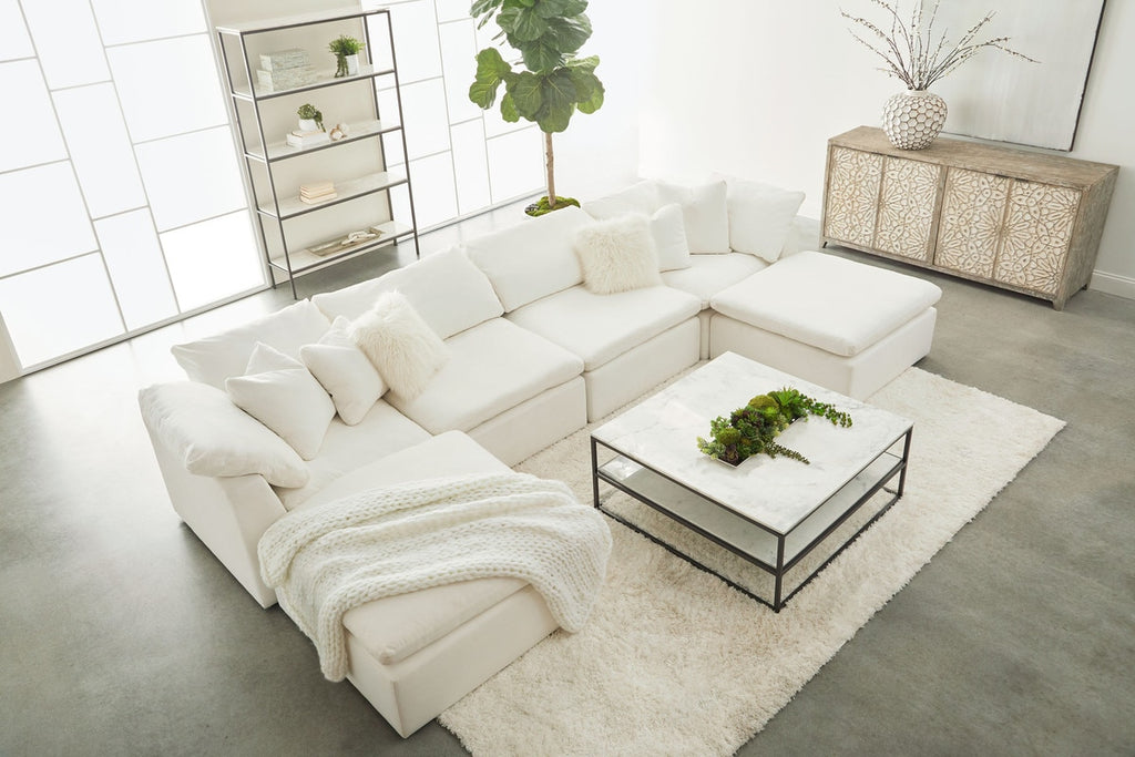 Sky Modular Corner Chair | LiveSmart Peyton Pearl