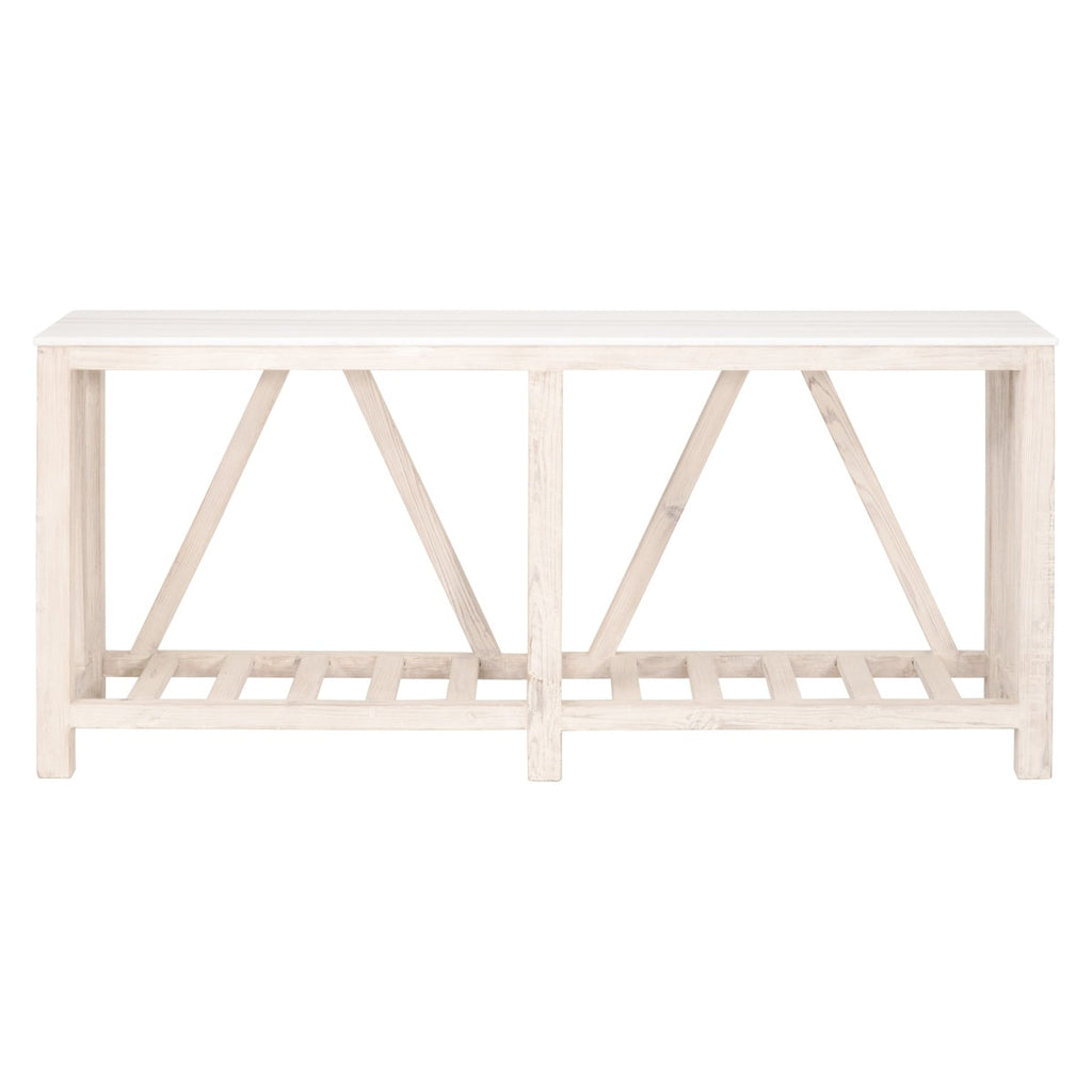 Spruce Console Table | White Columbia Marble