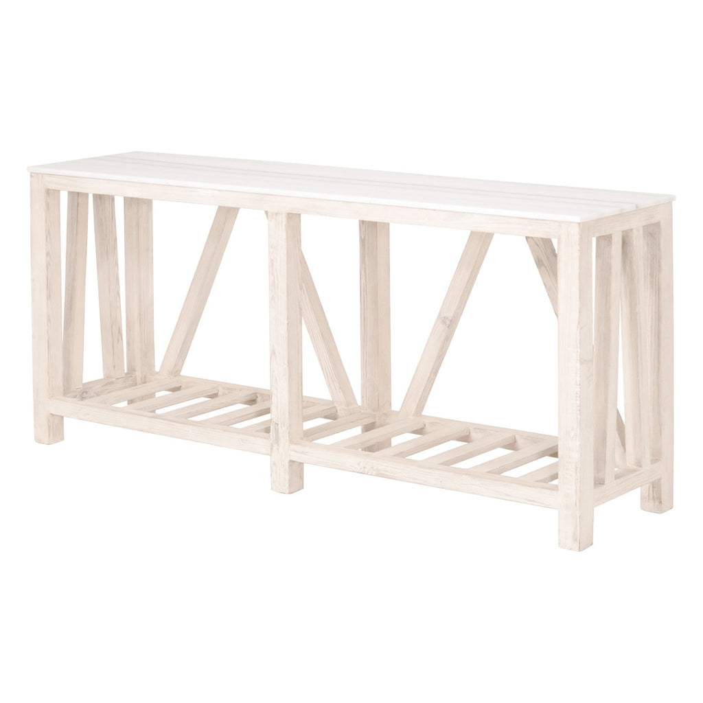 Spruce Console Table | White Columbia Marble