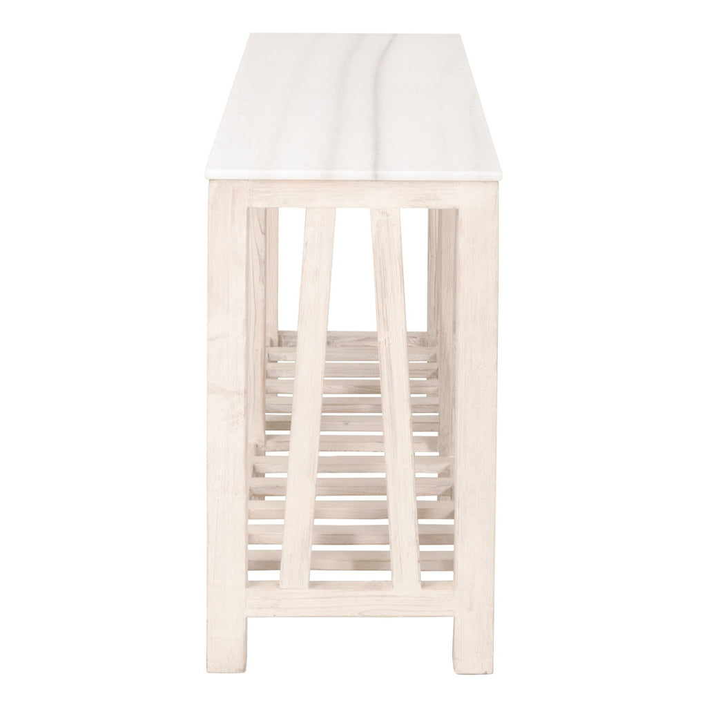 Spruce Console Table | White Columbia Marble