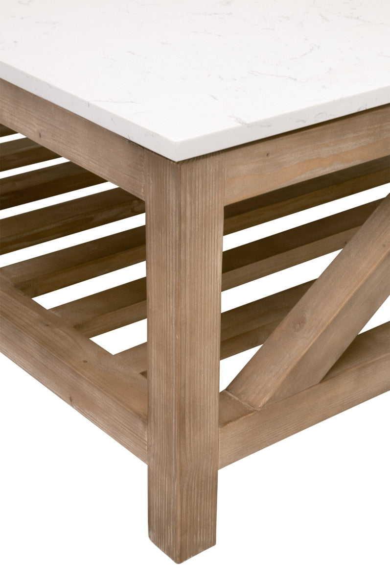 Spruce Square Coffee Table | Smoke Gray Pine