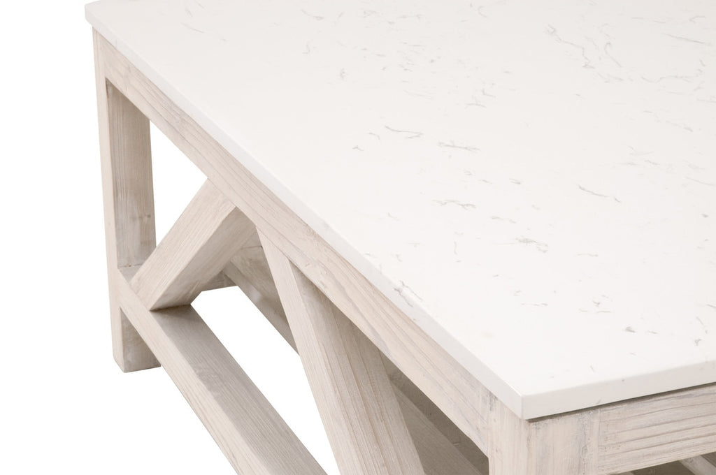 Spruce Square Coffee Table | White Wash Pine