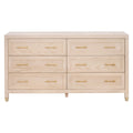 Stella 6-Drawer Double Dresser | Light Honey Oak