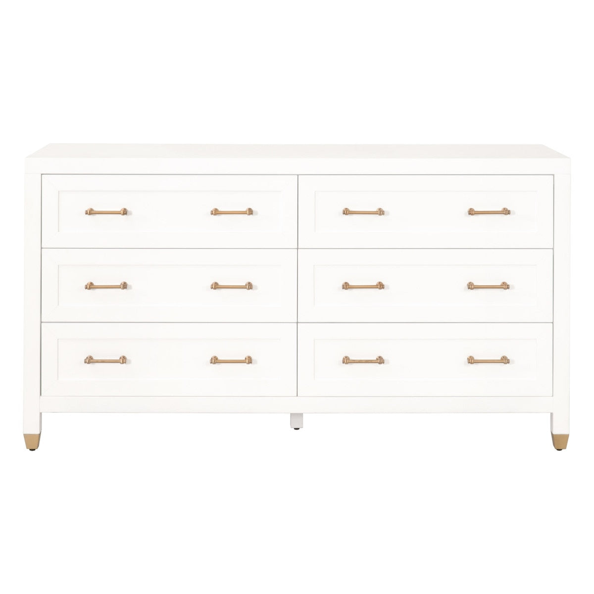 Stella 6-Drawer Double Dresser | Matte White