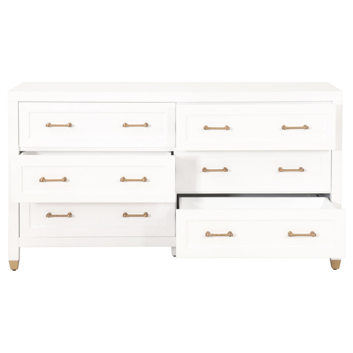 Stella 6-Drawer Double Dresser | Matte White
