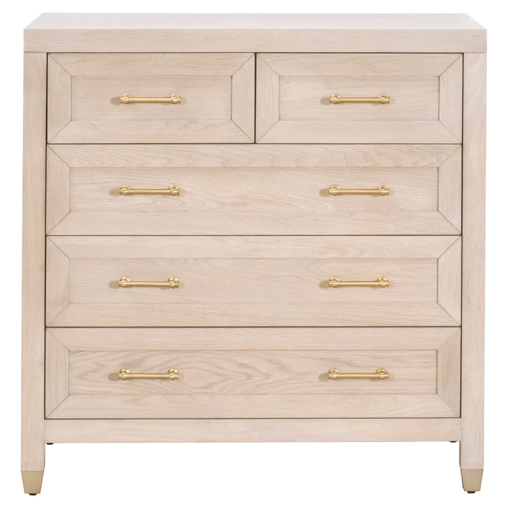 Stella 5-Drawer High Chest | Light Honey Oak