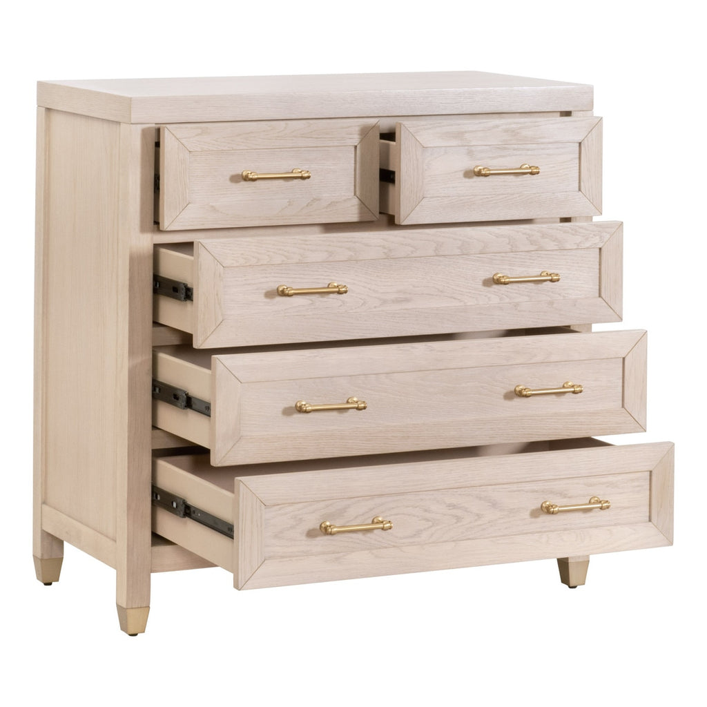 Stella 5-Drawer High Chest | Light Honey Oak