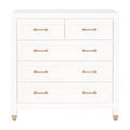 Stella 5-Drawer High Chest | Matte White