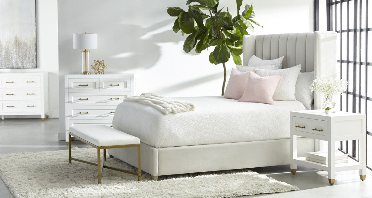 Stella 5-Drawer High Chest | Matte White
