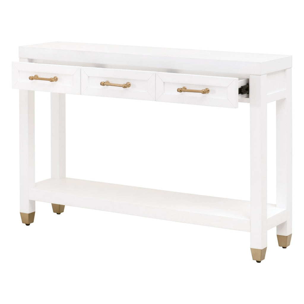 Stella Narrow Console Table | Matte White