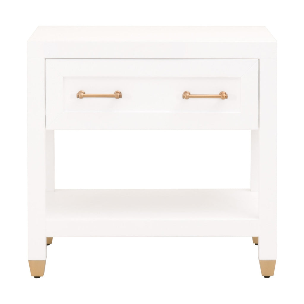 Stella 1-Drawer Nightstand | Matte White