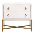 Strand Shagreen 2-Drawer Nightstand | Pearl Shagreen
