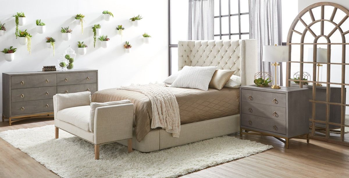 Strand Shagreen 6-Drawer Double Dresser | Gray Shagreen
