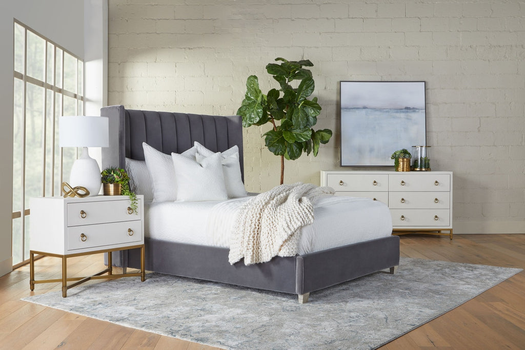 Strand Shagreen 6-Drawer Double Dresser | Pearl Shagreen