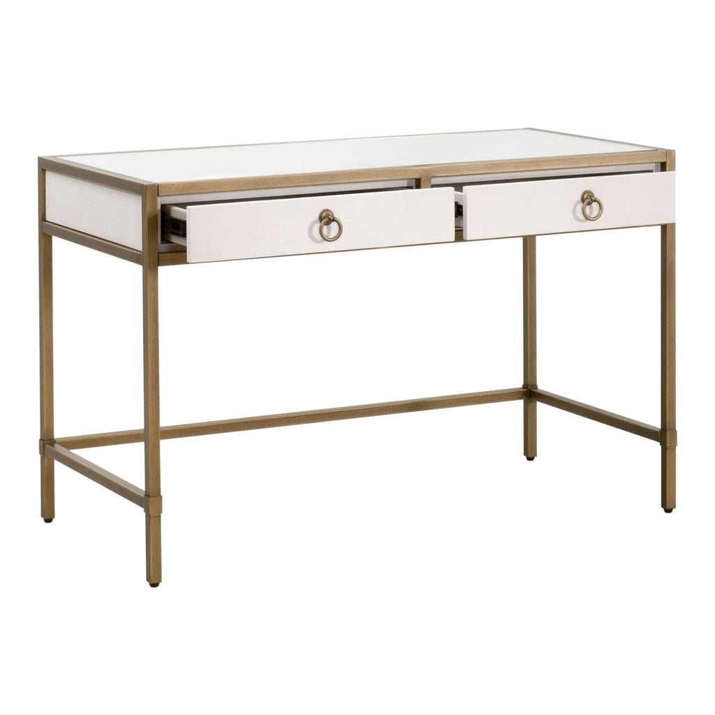 Strand Shagreen Desk | Pearl Shagreen