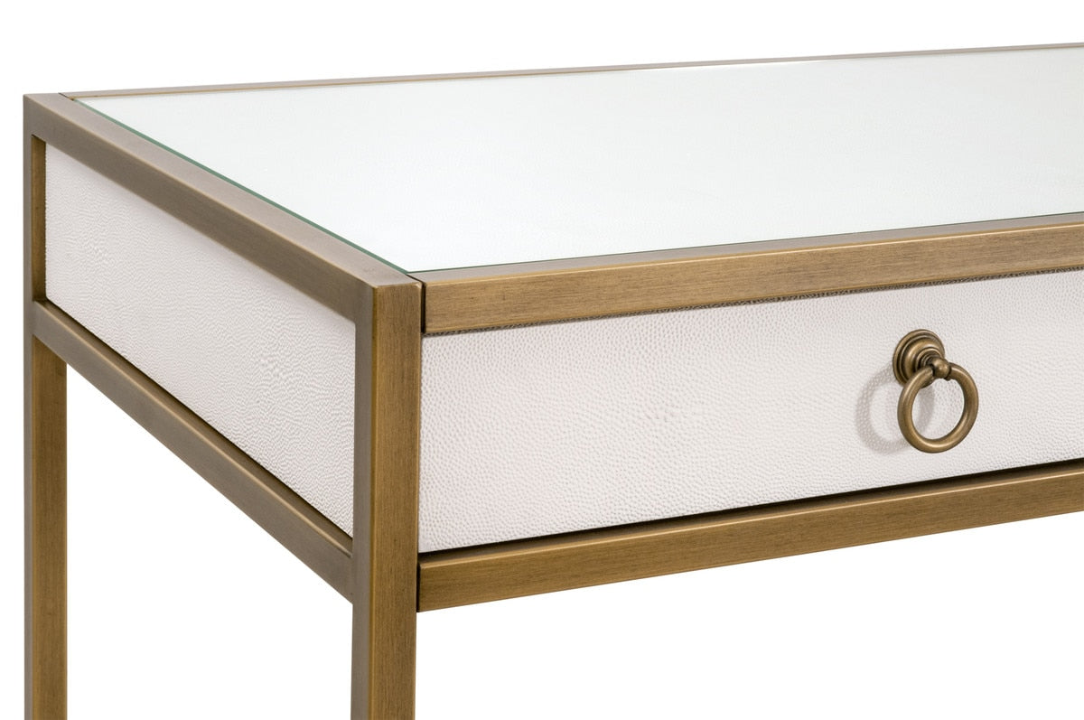 Strand Shagreen Desk | Pearl Shagreen