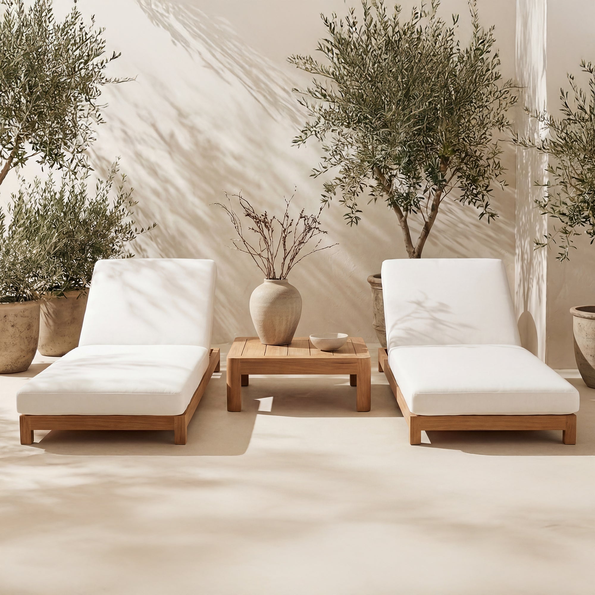 Enzo Outdoor Adjustable Lounge Chair White