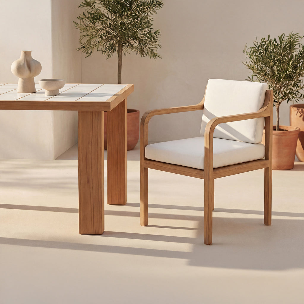 Nellie Outdoor Dining Chair White