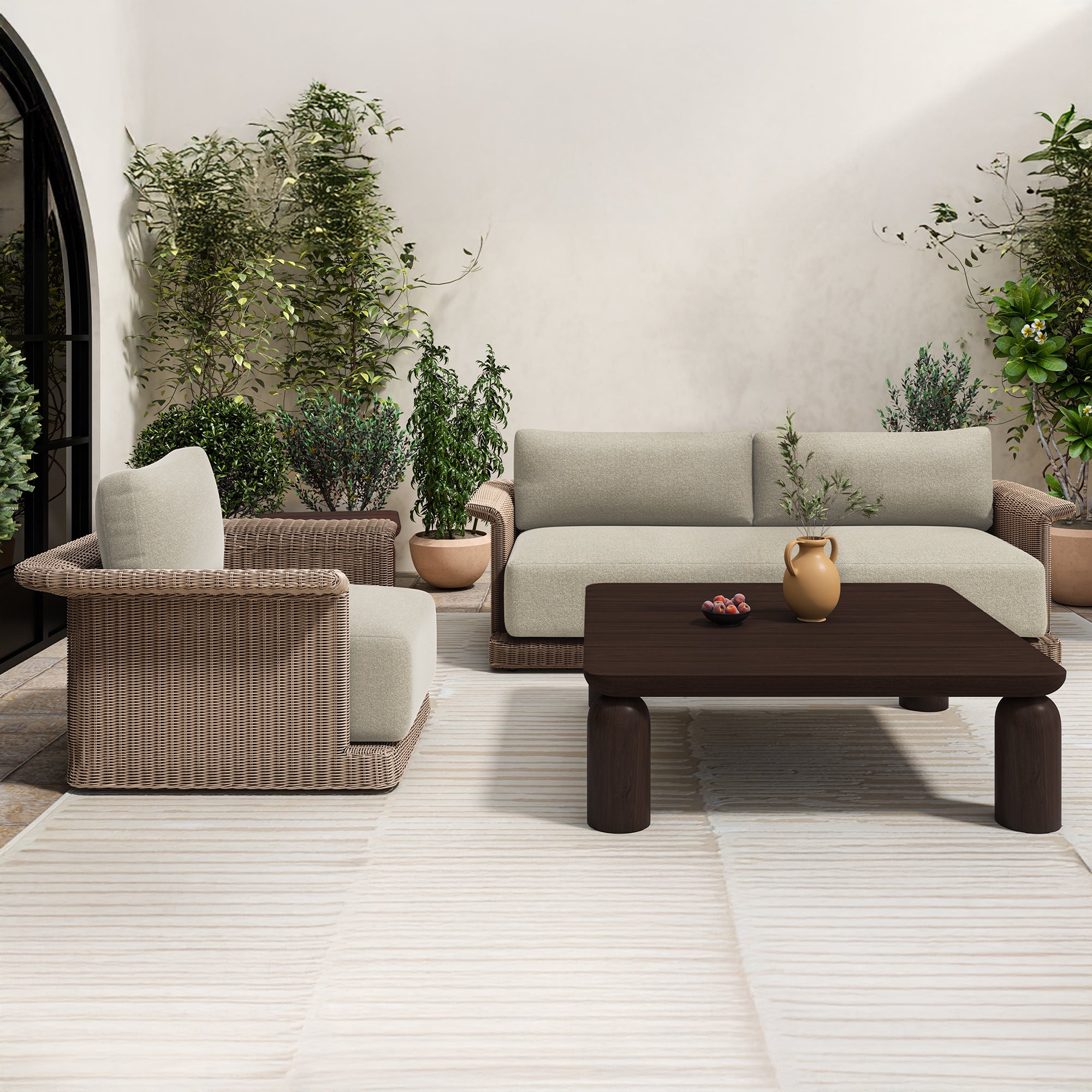 Barclay Outdoor Coffee Table Brown