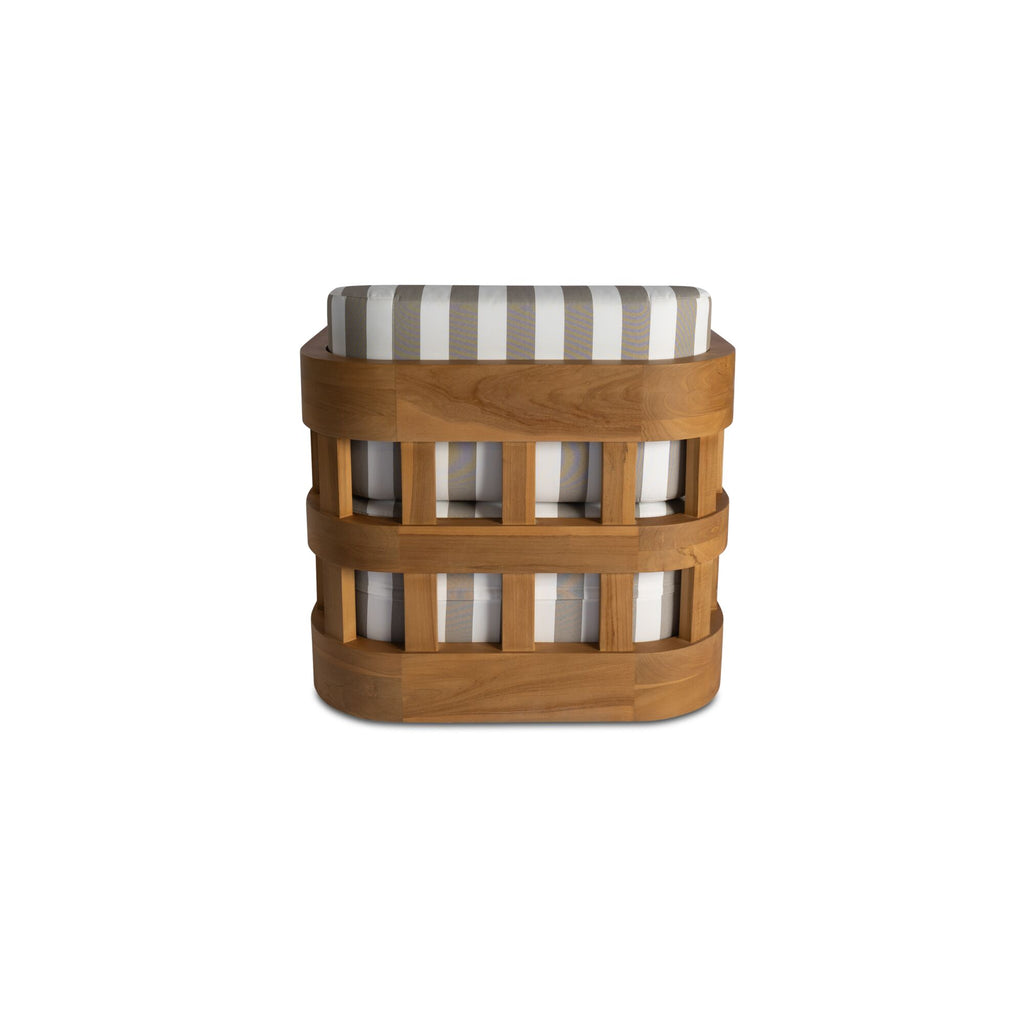 Adelaide Outdoor Accent Chair Brown Stripe