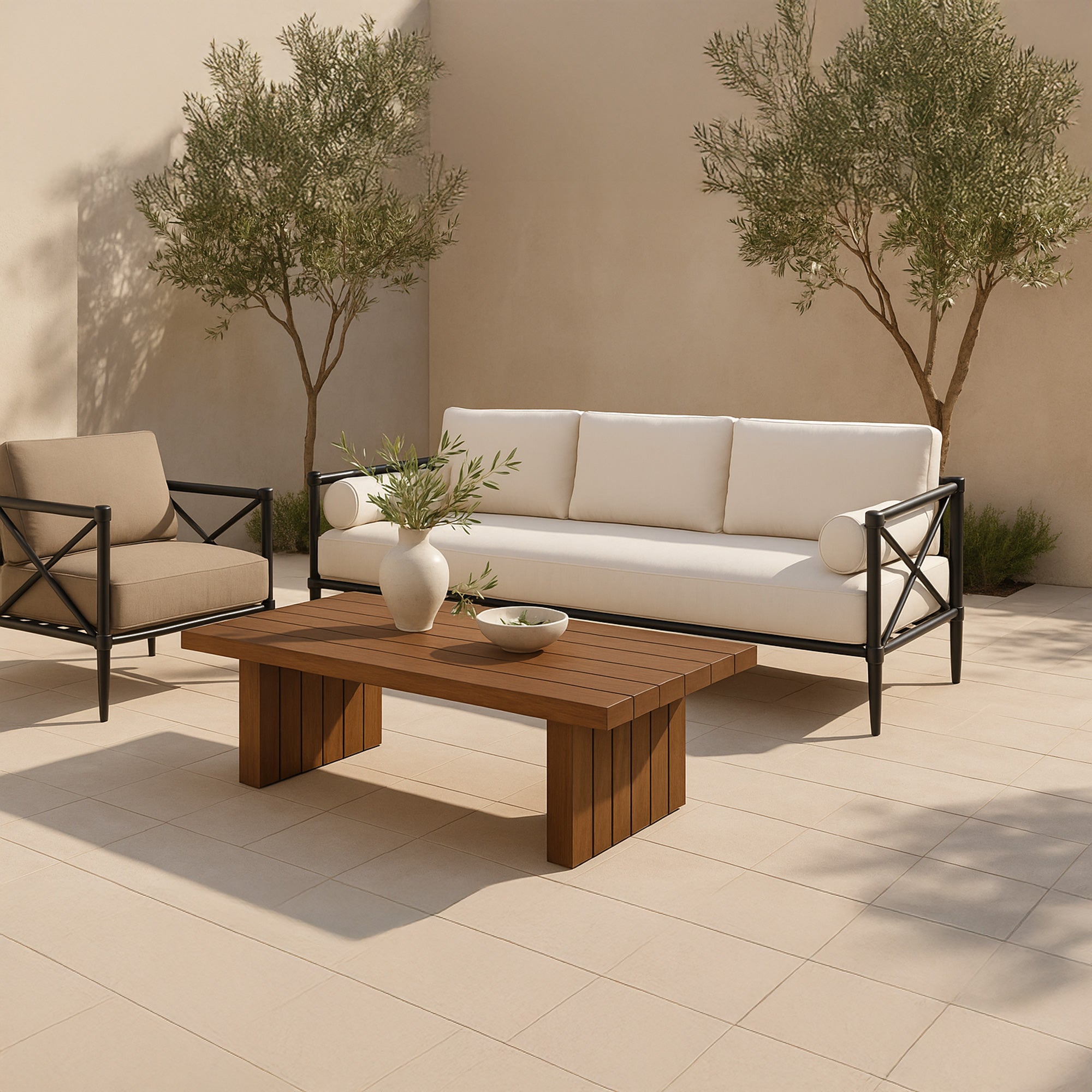 Denby Outdoor Coffee Table Brown