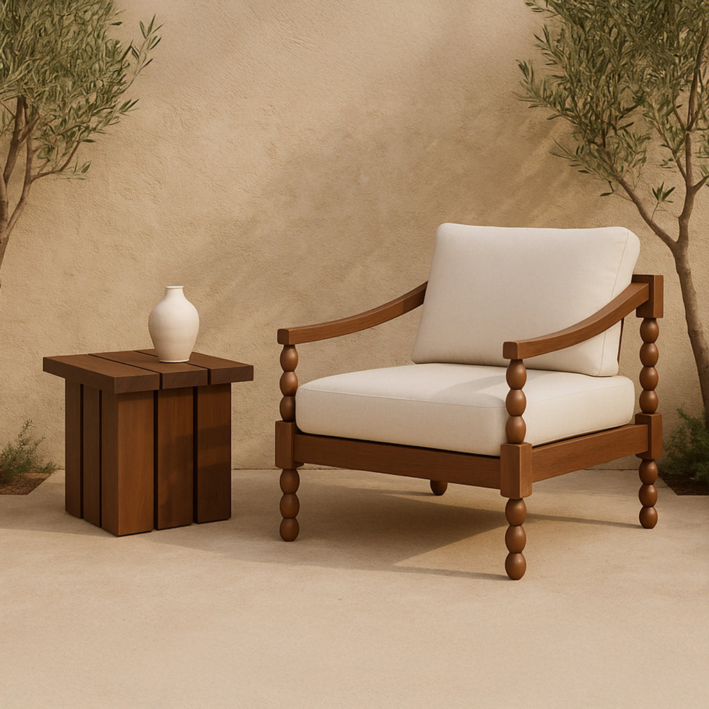 Denby Outdoor Side Table Brown