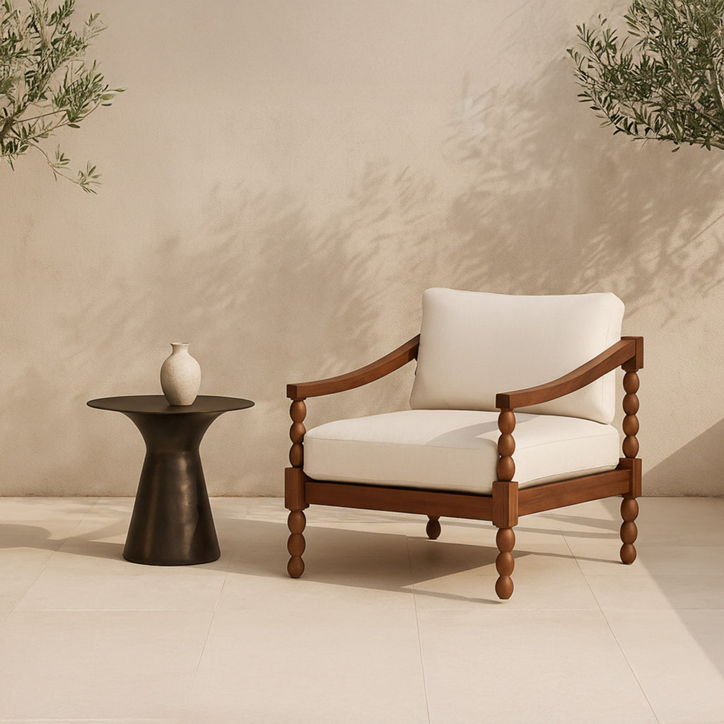 Delilah Outdoor Accent Chair Brown