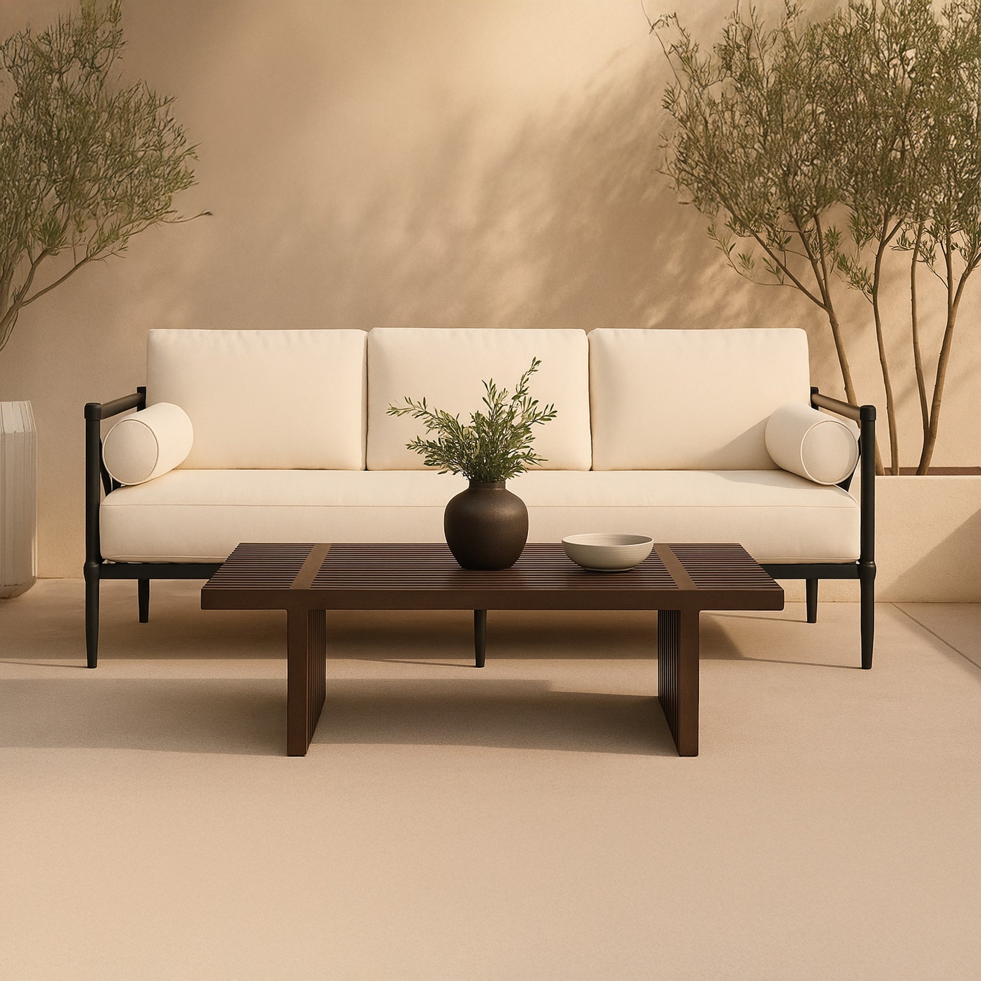 Fletcher Outdoor Coffee Table Brown