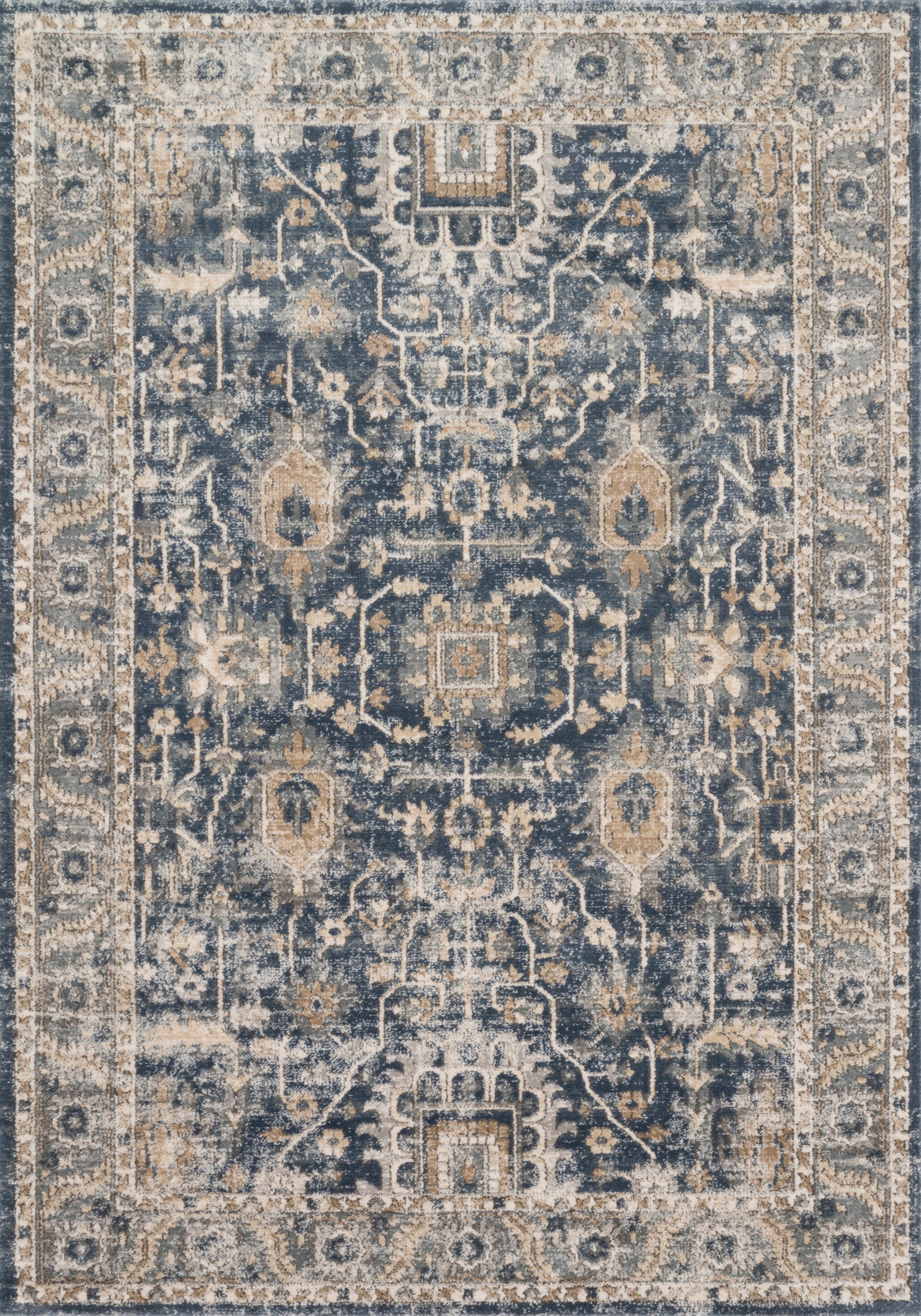 Loloi II | Teagan Collection | Denim / Pebble | TEA-03