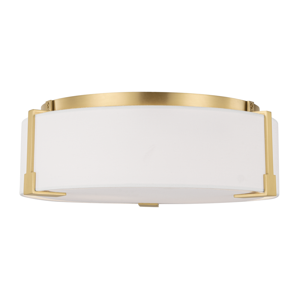 Bergen Medium Flush Mount Burnished Brass