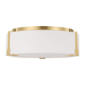 Bergen Medium Flush Mount Burnished Brass