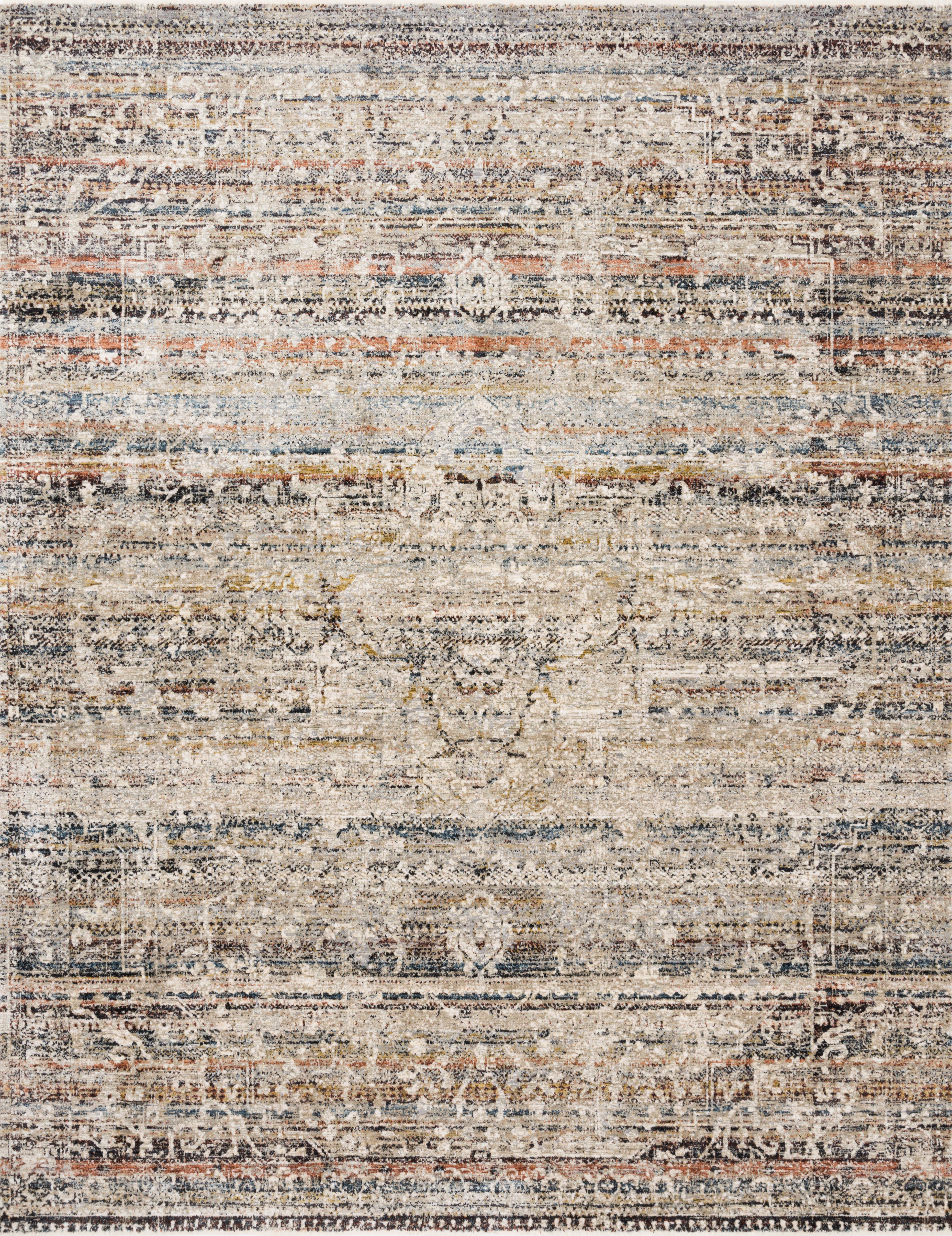 Loloi | Theia Collection | Taupe / Multi | THE-03